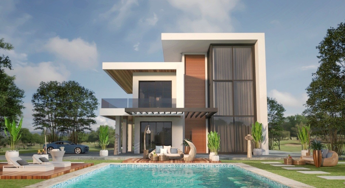 تصميم 3d لفيلا موديرن