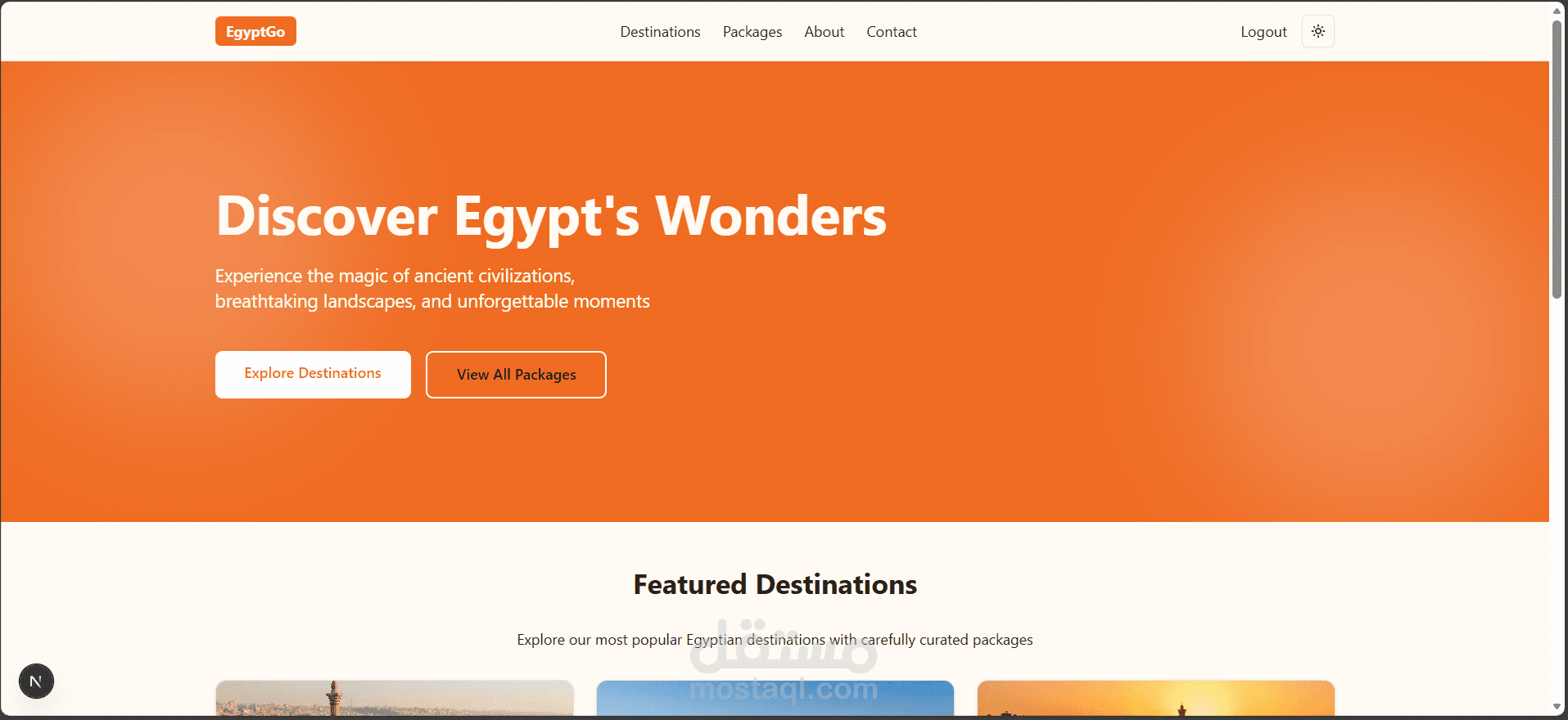 EgyptGo - المنصة الشاملة لاستكشاف المعالم السياحية والترفيهية في مصر