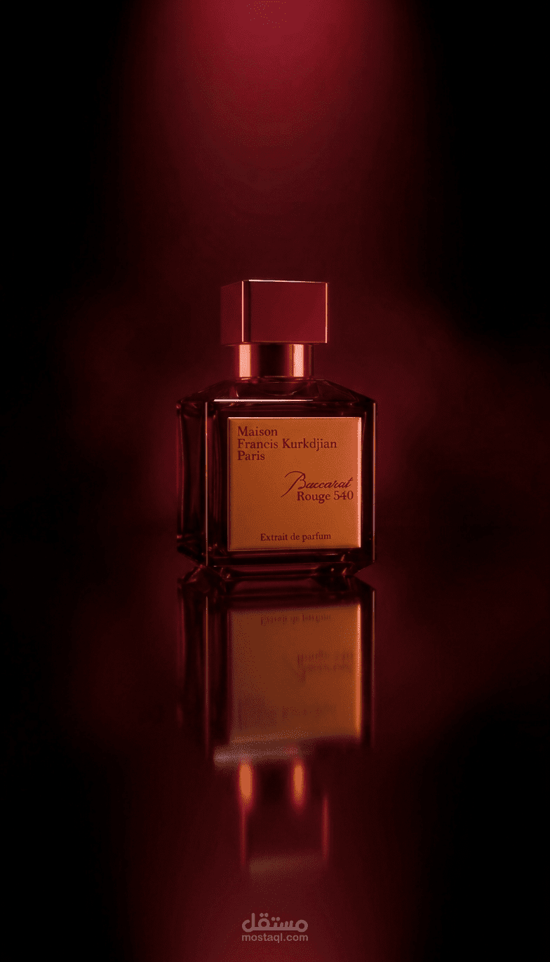 تصميم وتحريك إعلان عطر سينمائي (3D + AI)