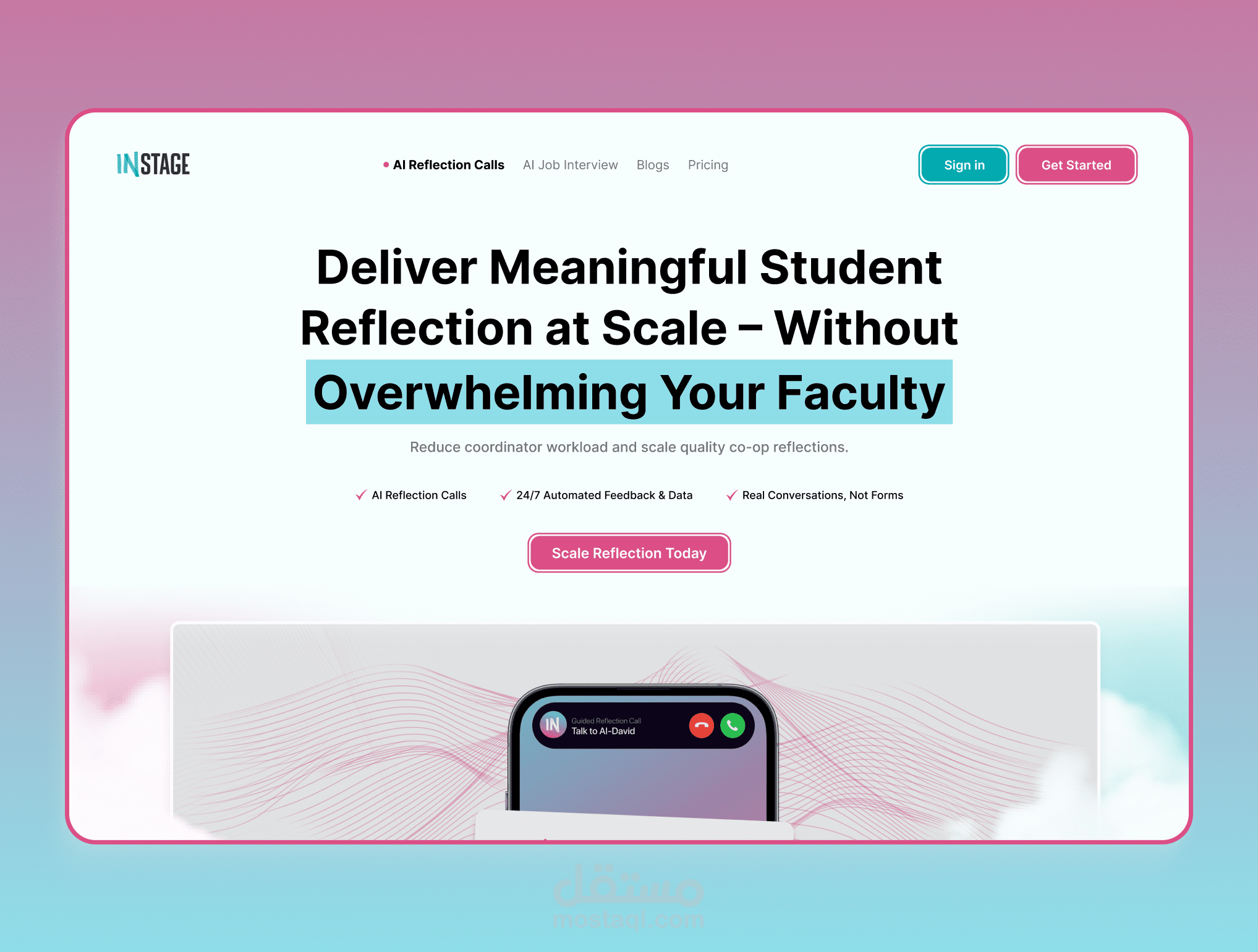 Instage Landing Page