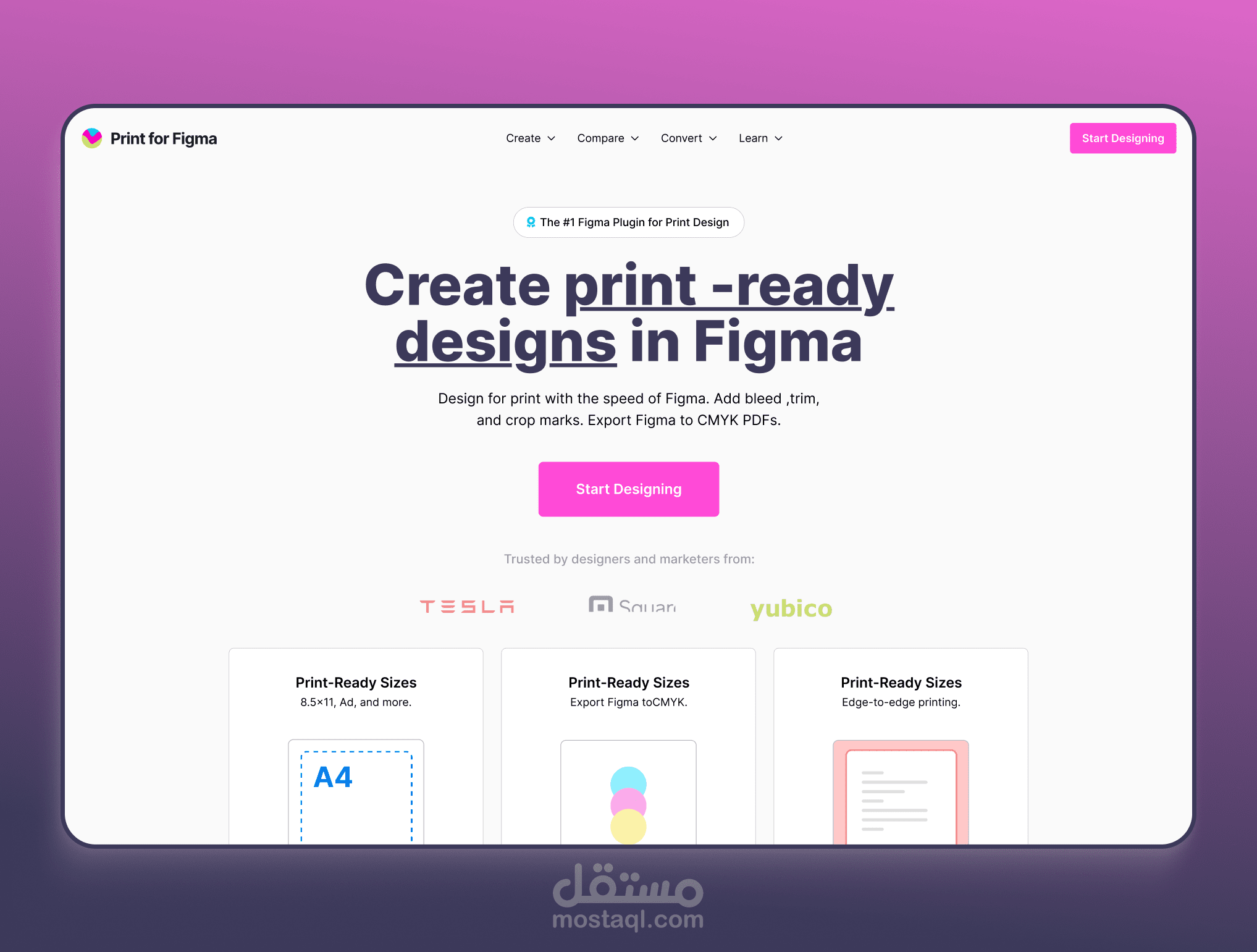 Print For Figma Landing Page