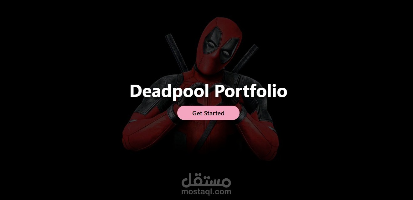 Deadpool Themed Portfolio Website باستخدام Bootstrap