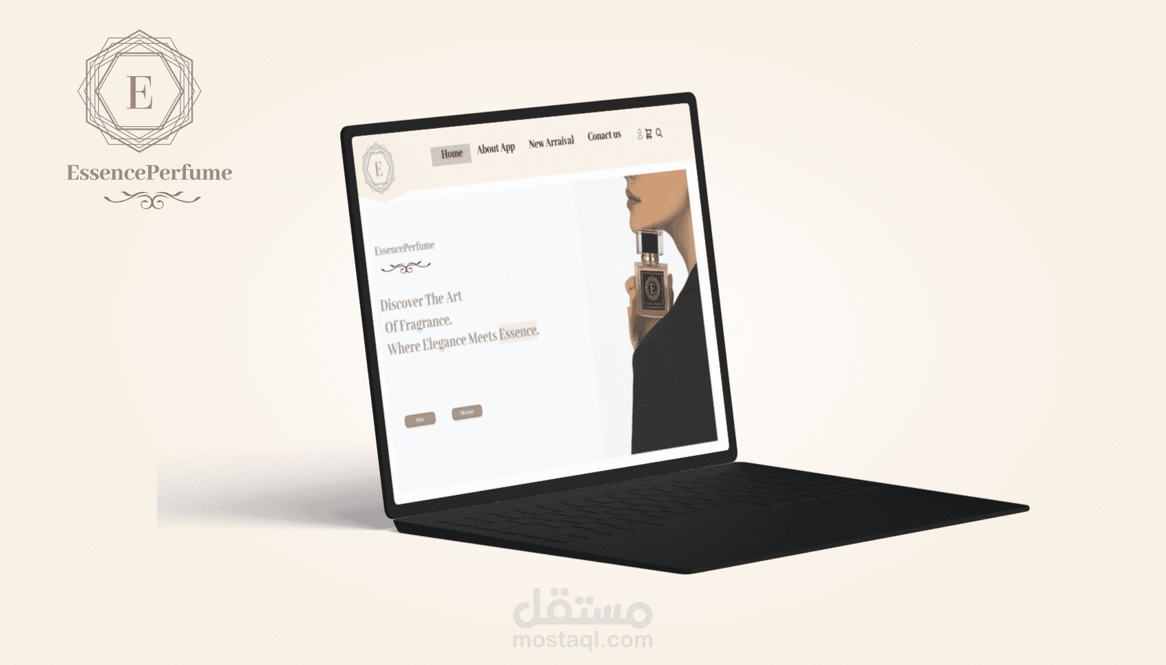 تصميم صفحة هبوط UXUI  احترافية لمتجر عطور