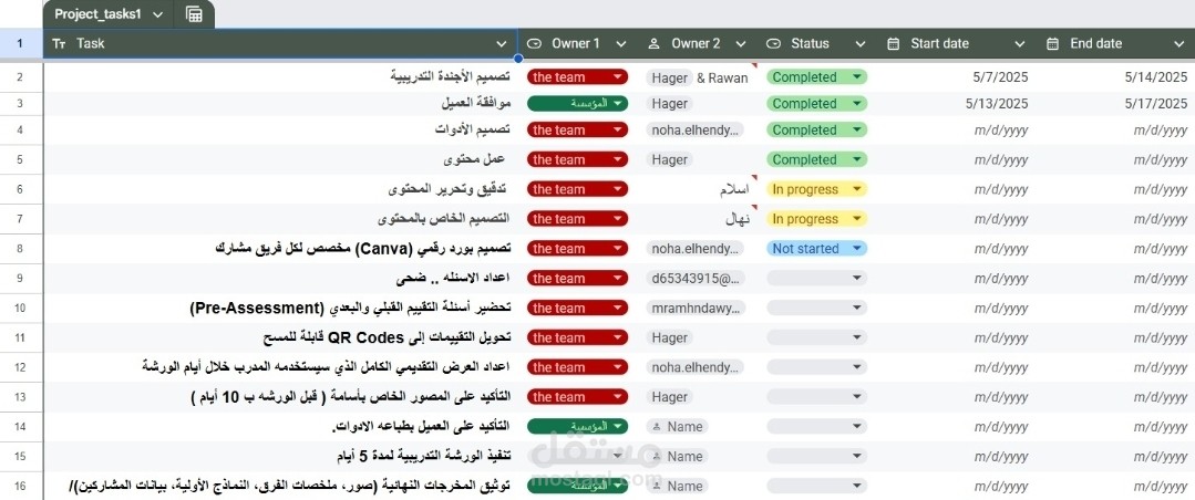 مديرة مشروع