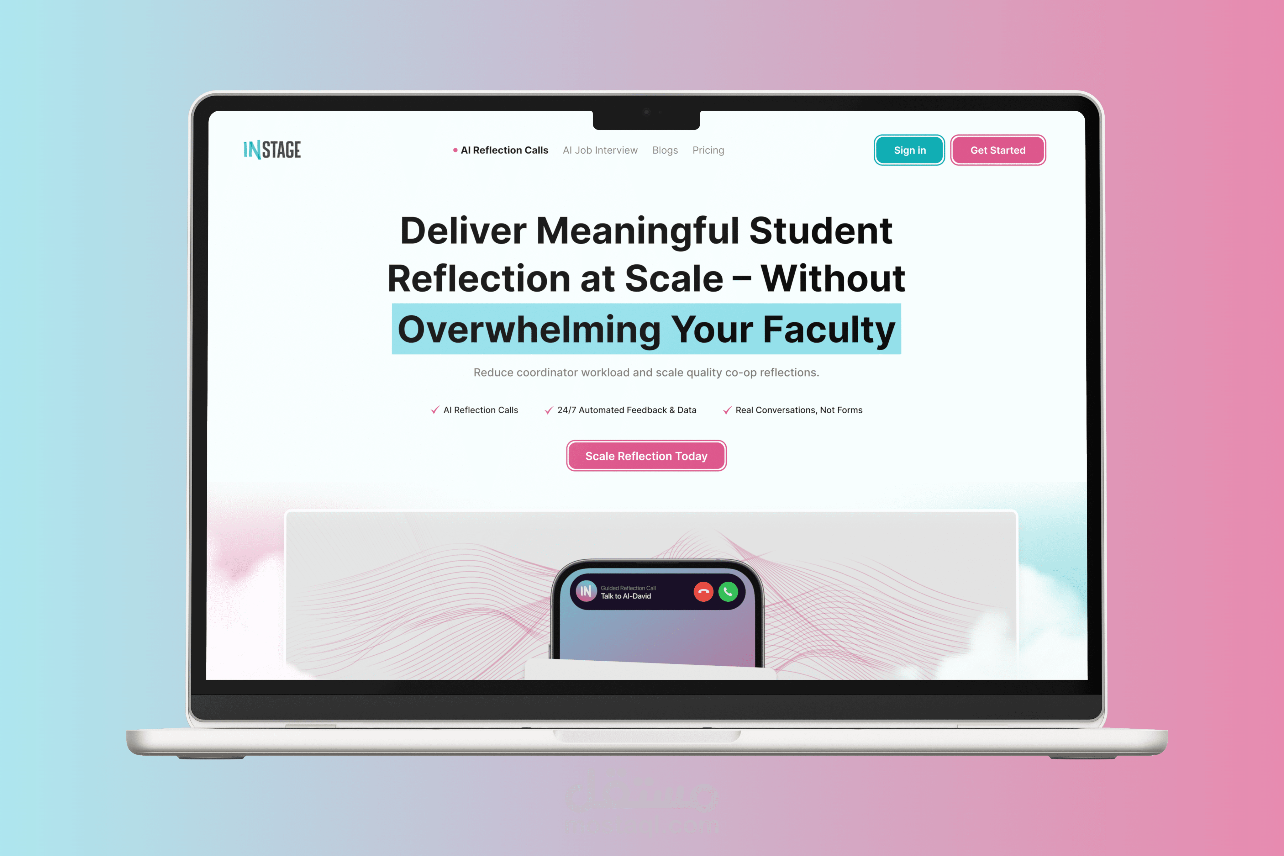 InStage Landing page