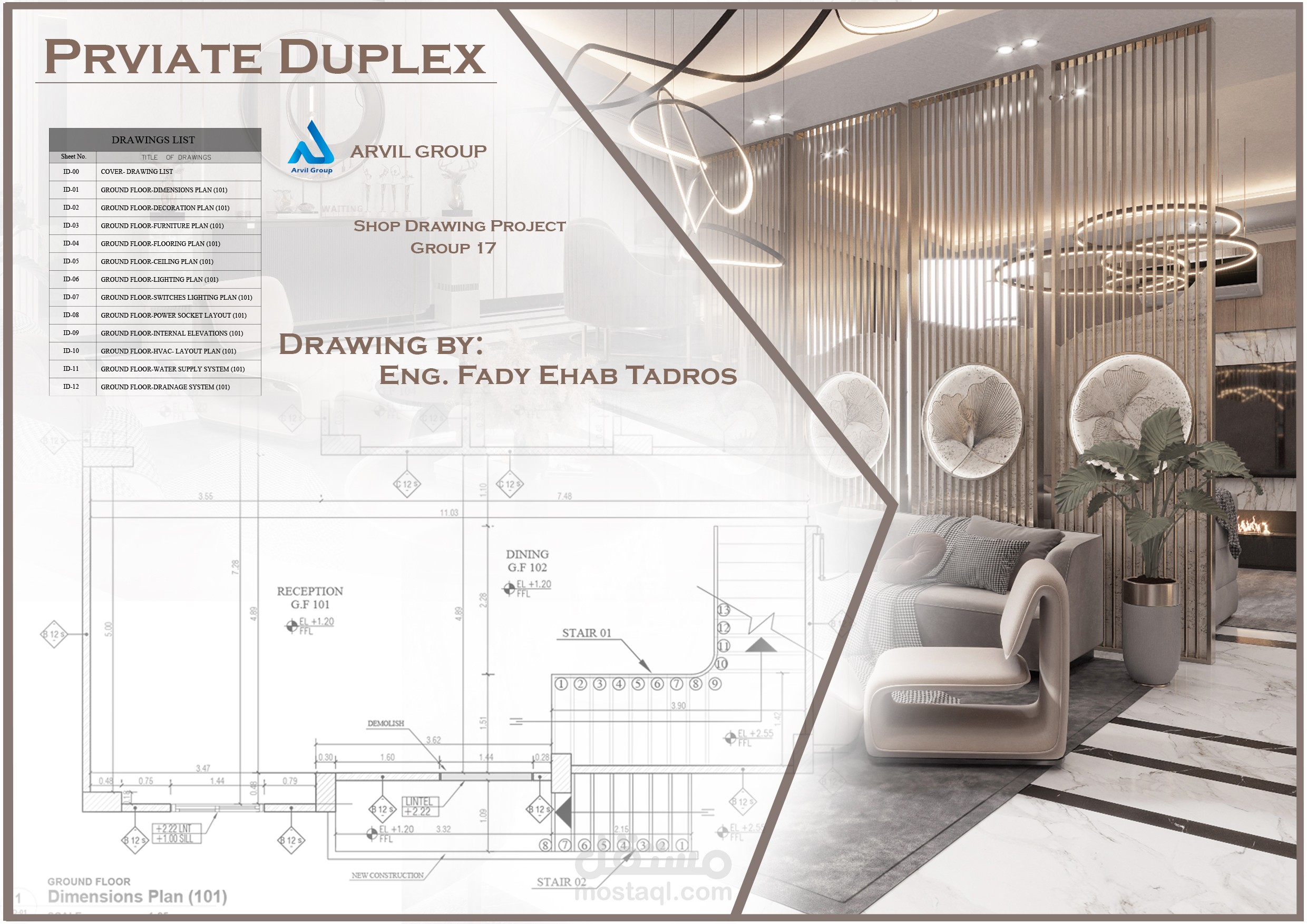 Private Duplex Interior Shop Drawings