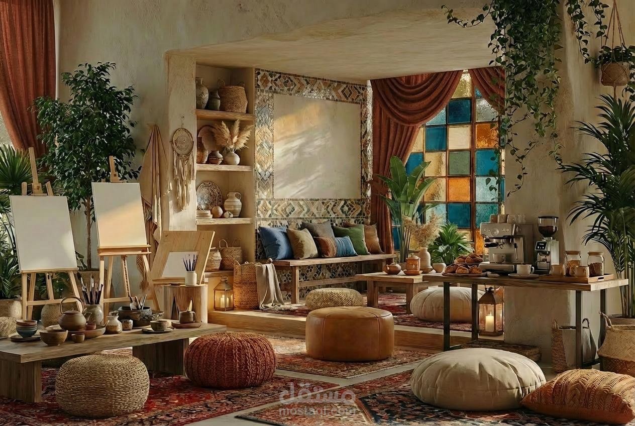 The Artist’s Boho-Moroccan Studio