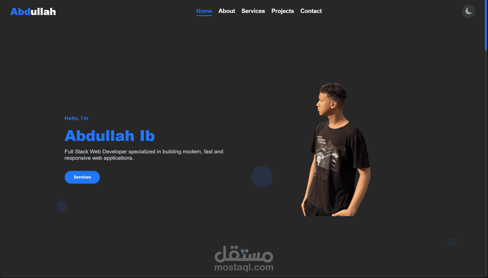 مشروع portfolio  بسيط و كمان شكلو انيق