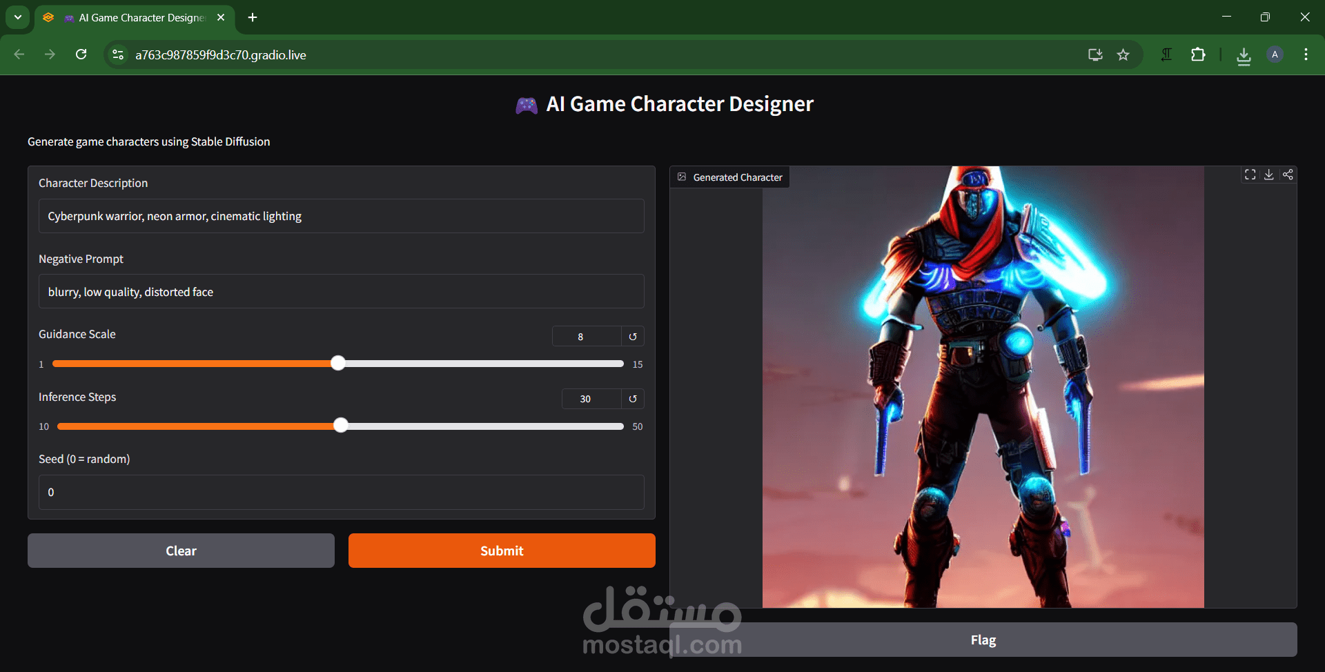 بناء أداة لتصميم شخصيات الألعاب بالذكاء الاصطناعي التوليدي (Generative AI)