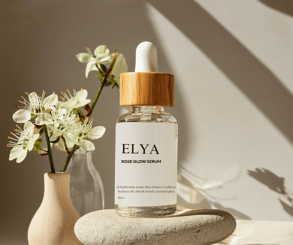 تصميم هوية بصرية كاملة وعناصر تغليف لعلامة ELYA للعناية الطبيعية