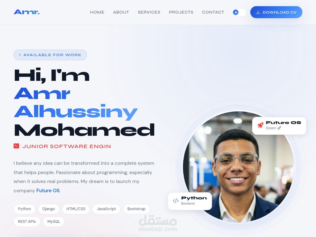Personal website for a programmer
