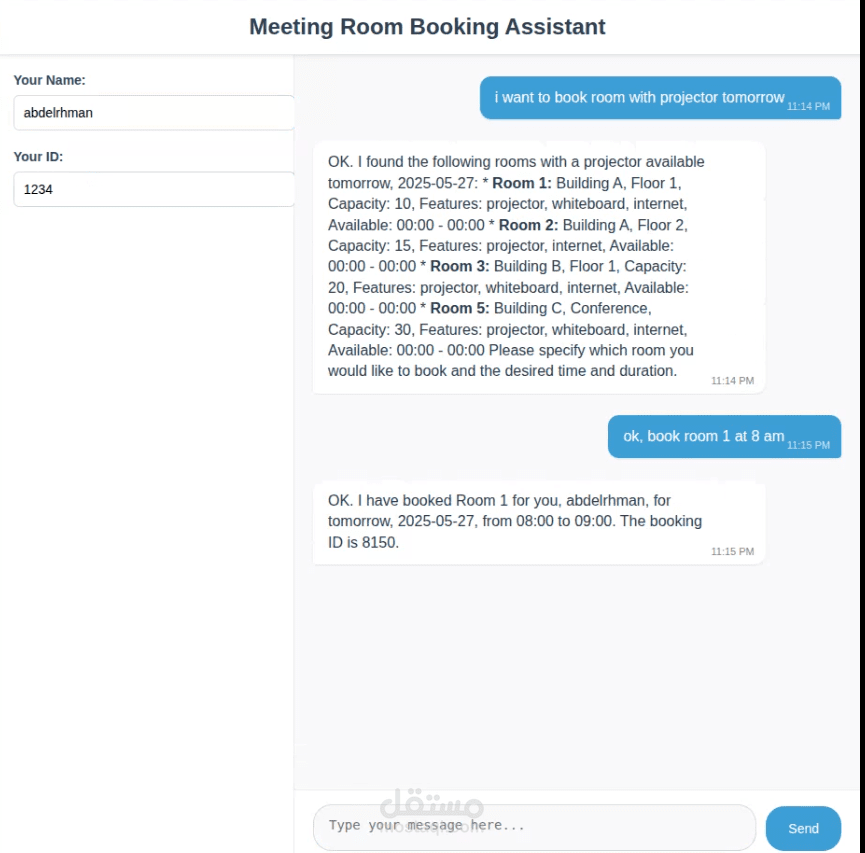 مساعد حجز ذكي  (Multi-Agent AI AI Assistant)
