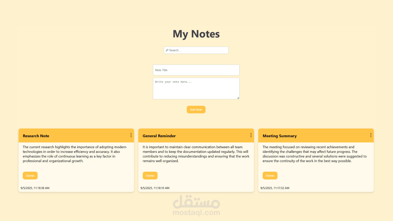 Notes App