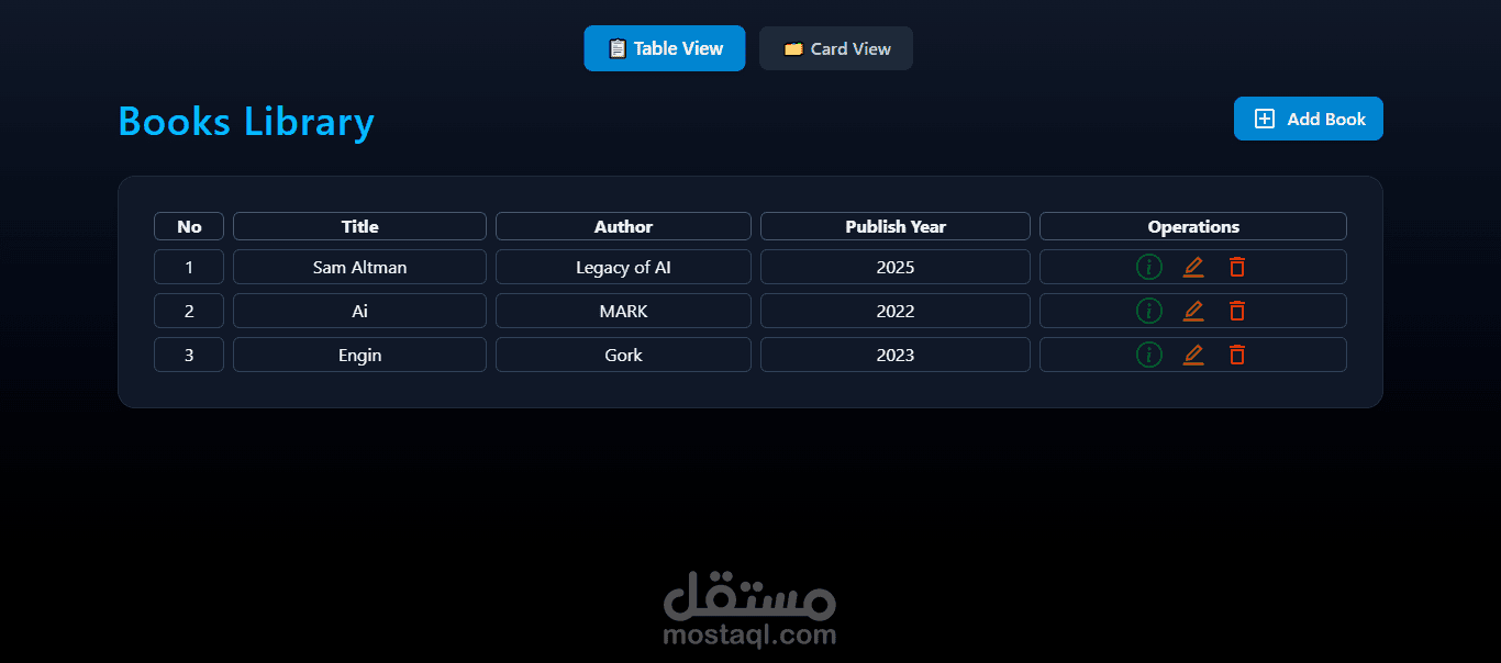 نظام متكامل لإدارة الكتب (BookStore) – لوحة تحكم Full-Stack مع واجهة مستخدم عصرية