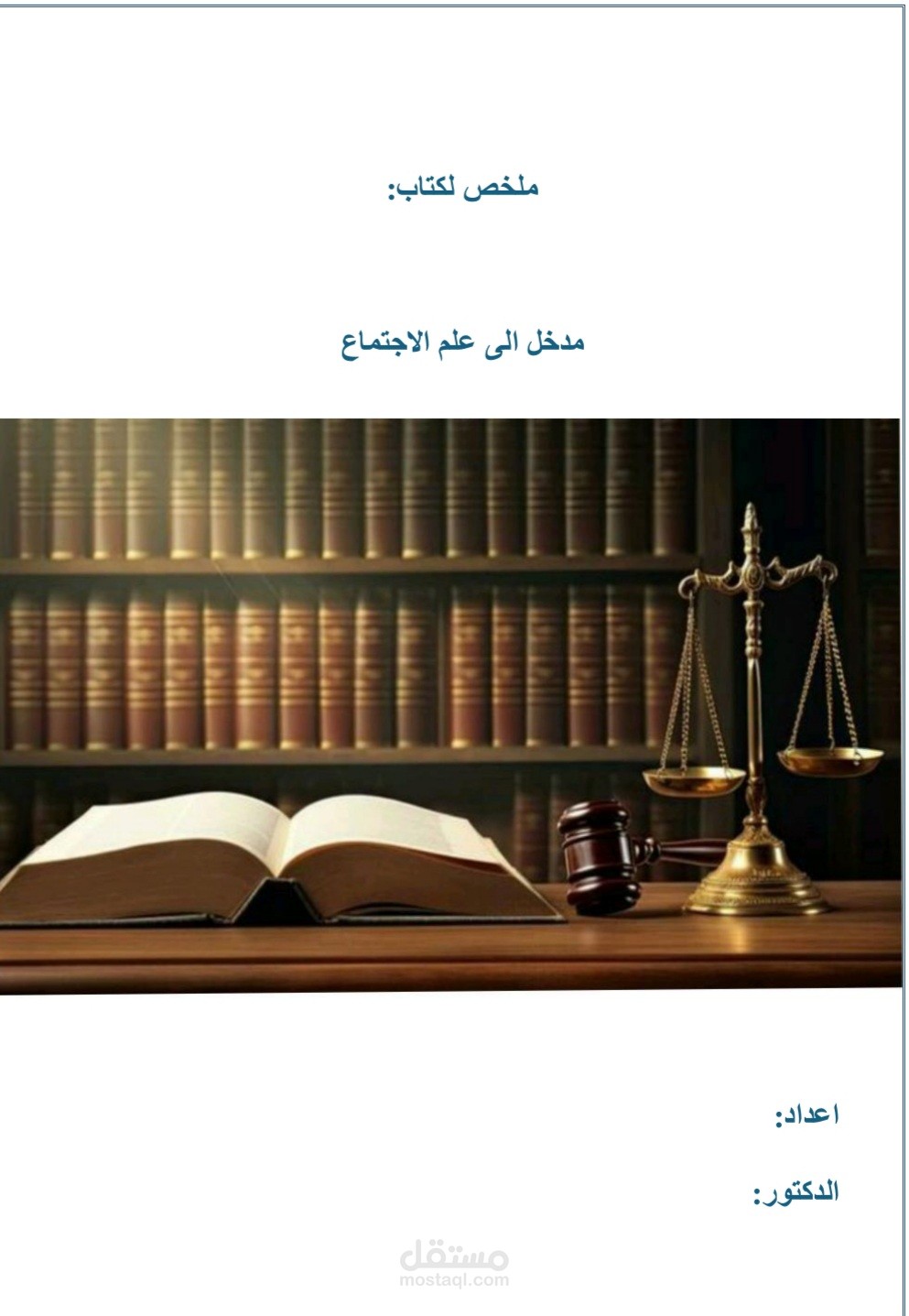 نموذج تلخيص كتاب جامعي بأسلوب مبسط ومنظم