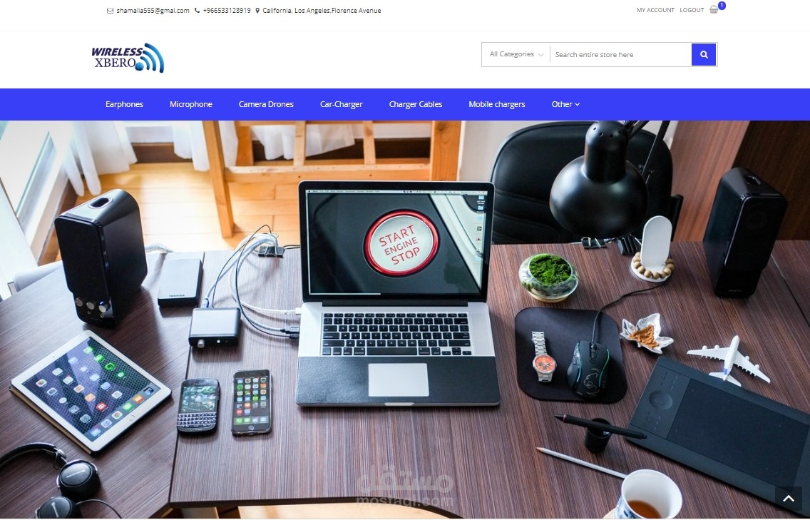 تصميم متجر لبيع الاجهزة الالكترونية