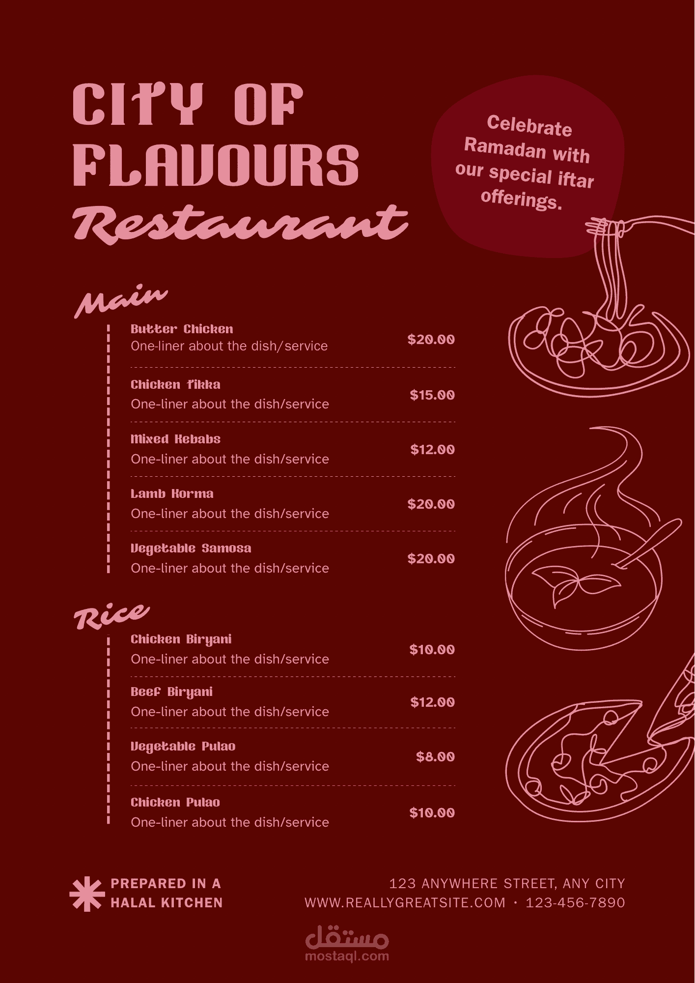 Food menu