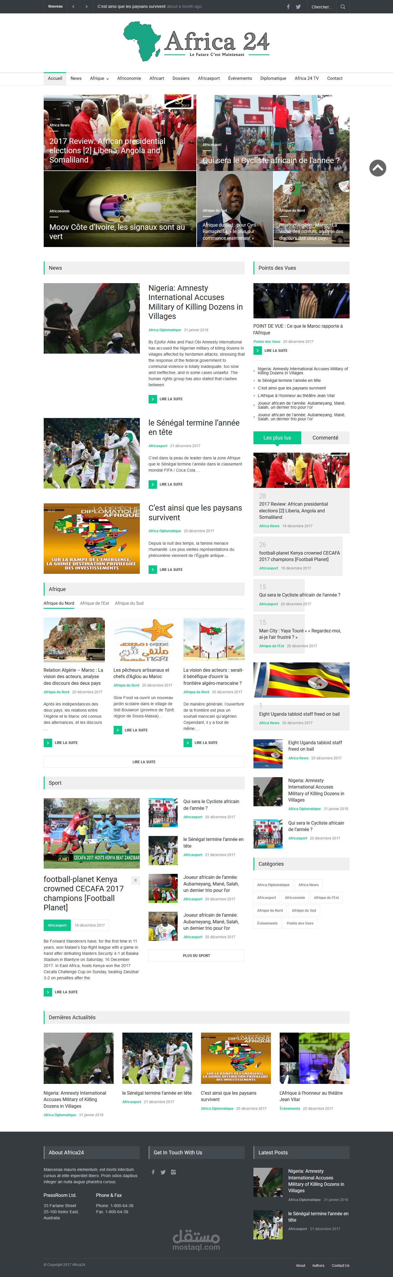 موقع للاخبار --Wordpress