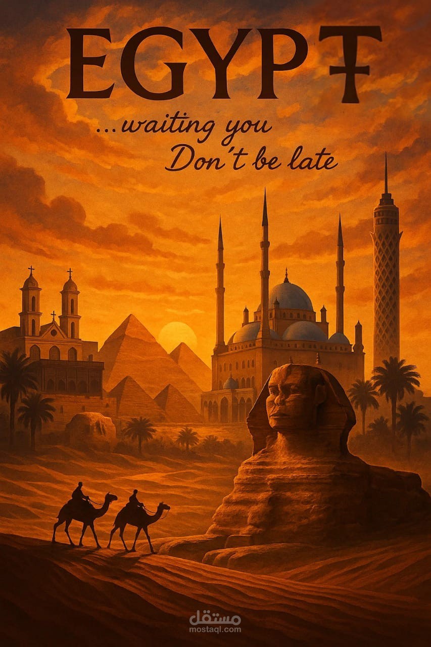 بوستر دعائي سياحي لمصر