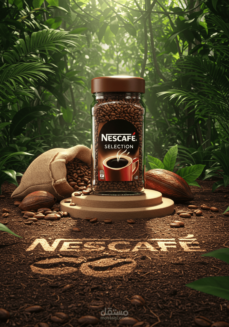 تصميم إعلاني لمنتج NESCAFÉ Selection