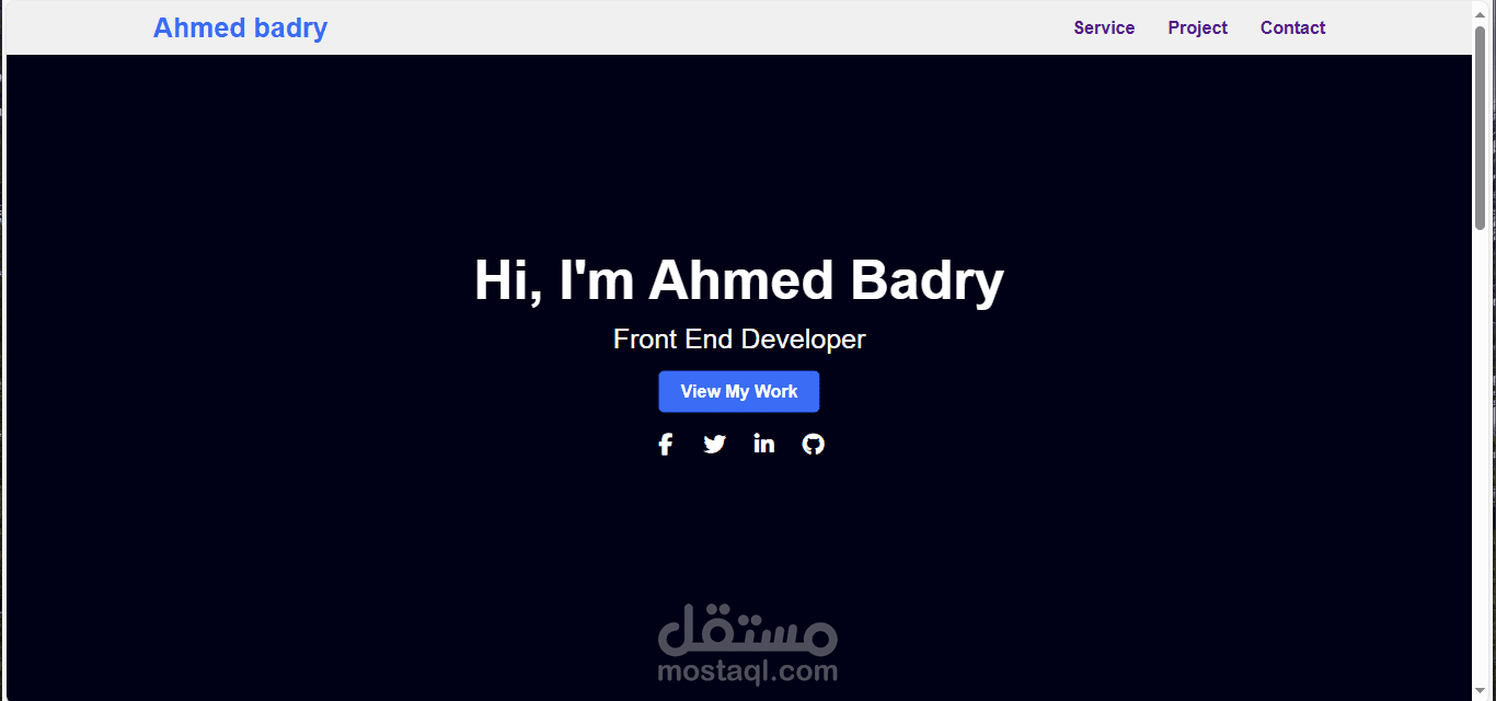 تصميم موقع متجاوب بورتفوليو (portfolio) متجاوب واحترافي باستخدام  html & css