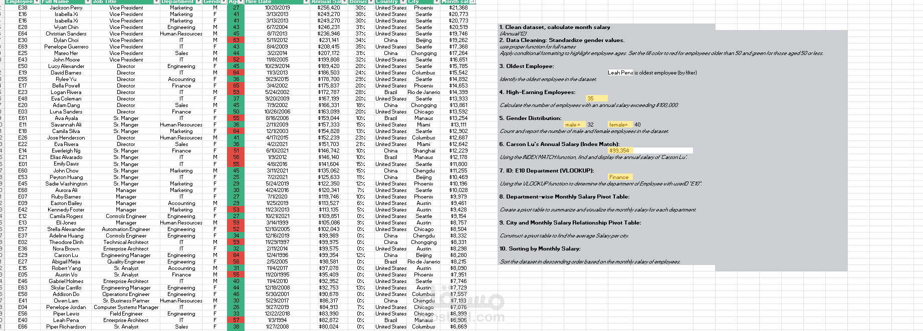 Performance Insights with Excel