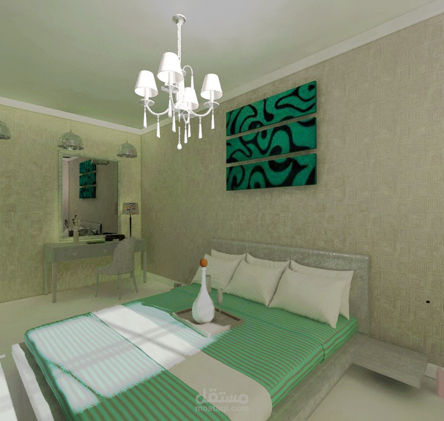 modern master bedroom