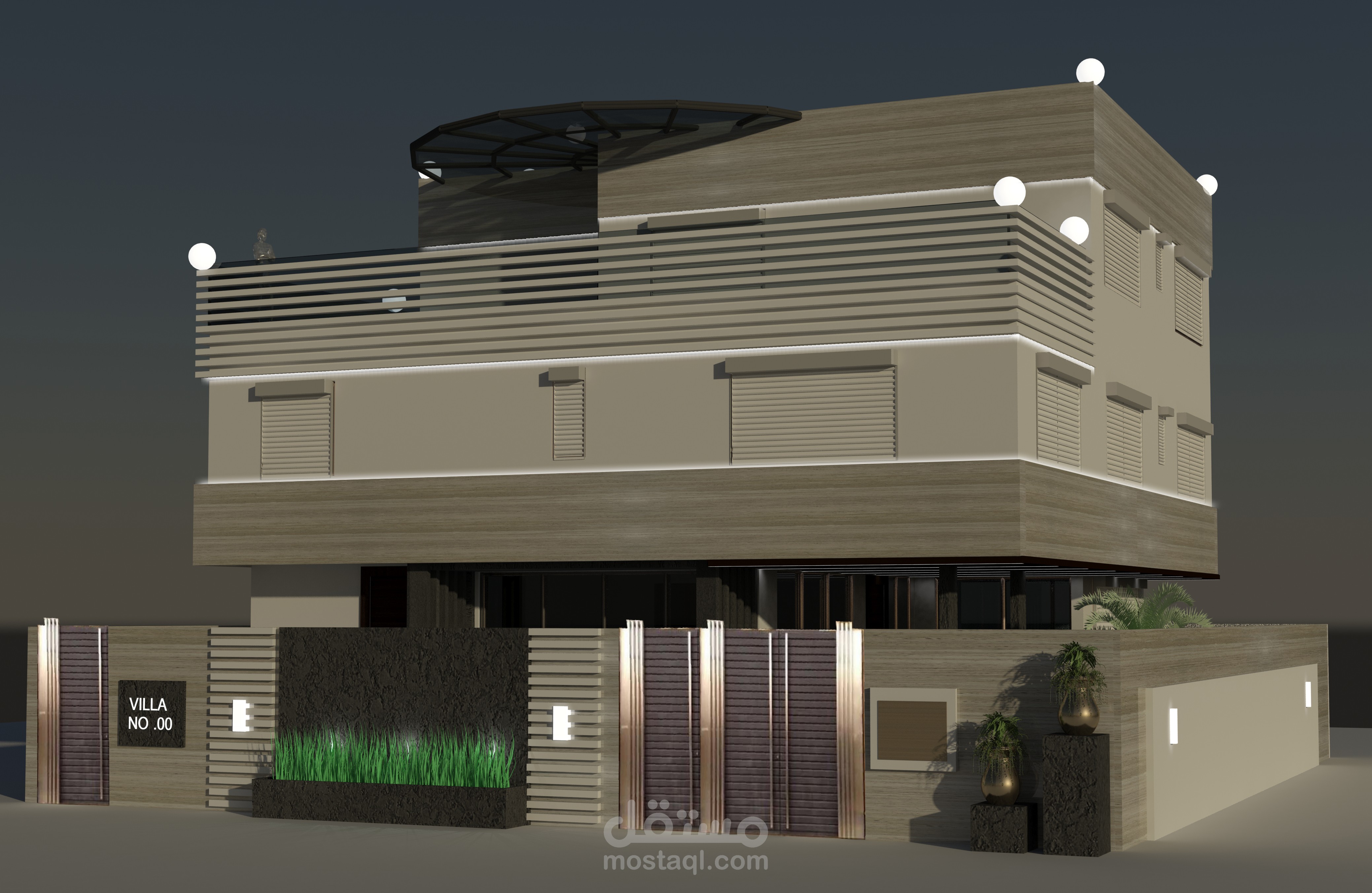 تصميم واجهة فيلا مودرن