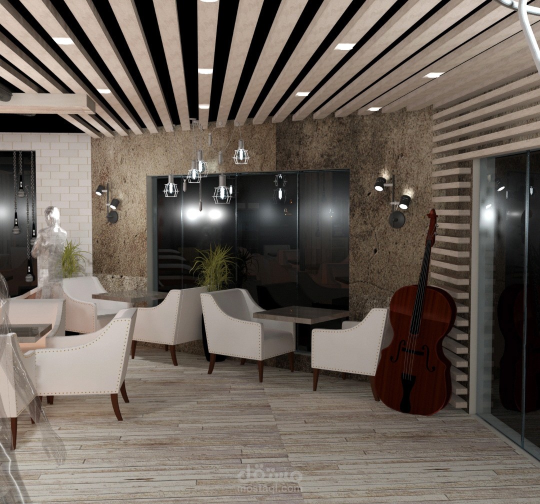 تصميم كافيه ثري دي