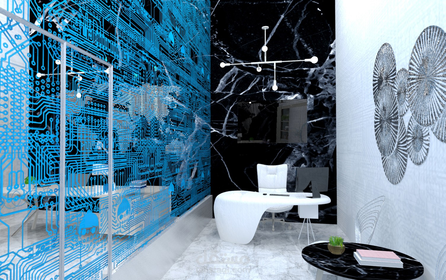 تصميم مكتب اداري ثري دي ماكس