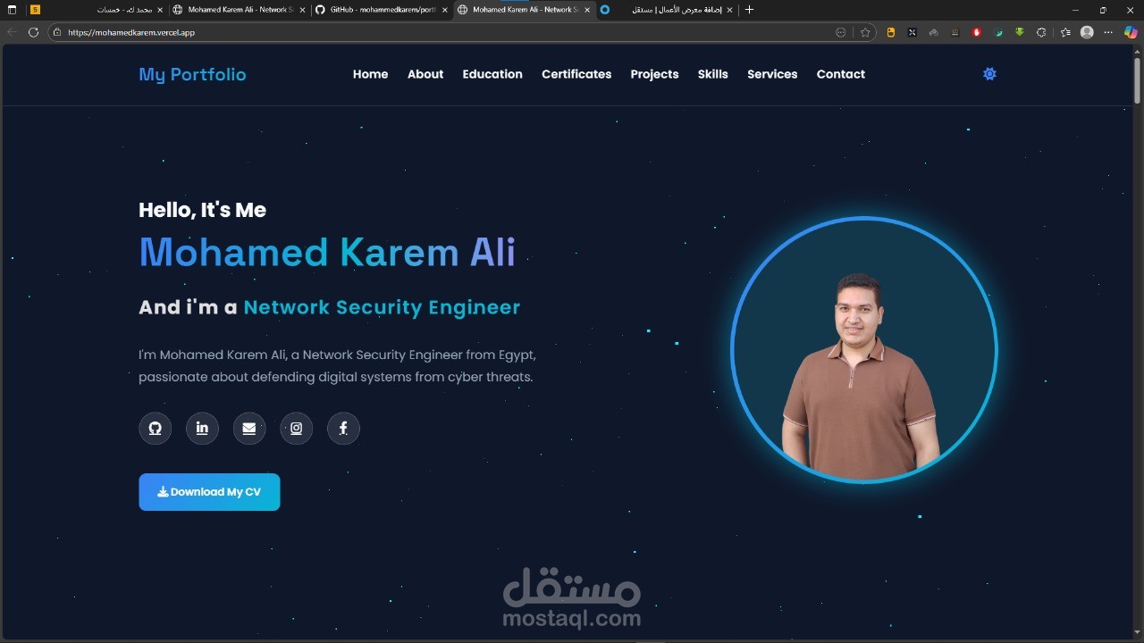 انشاء موقع ويب شخصي (Portfolio Website)