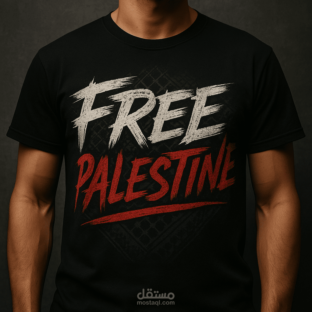 "Free Palestine – تصميم نضالي يعبّر عن دعم الحرية والعدالة"