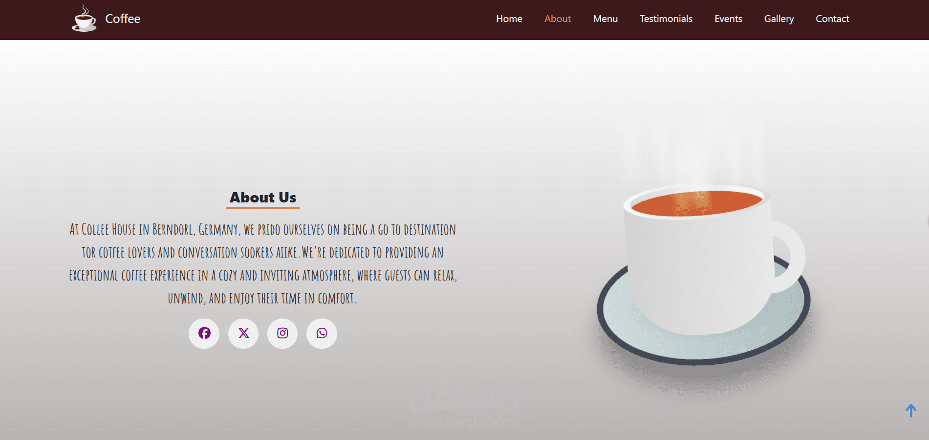 ☕ "Diesel Coffee" - موقع عصري لمقهى وروستري القهوة