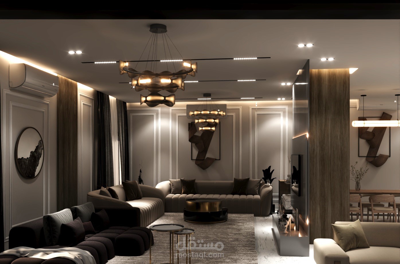 Reception with dining room