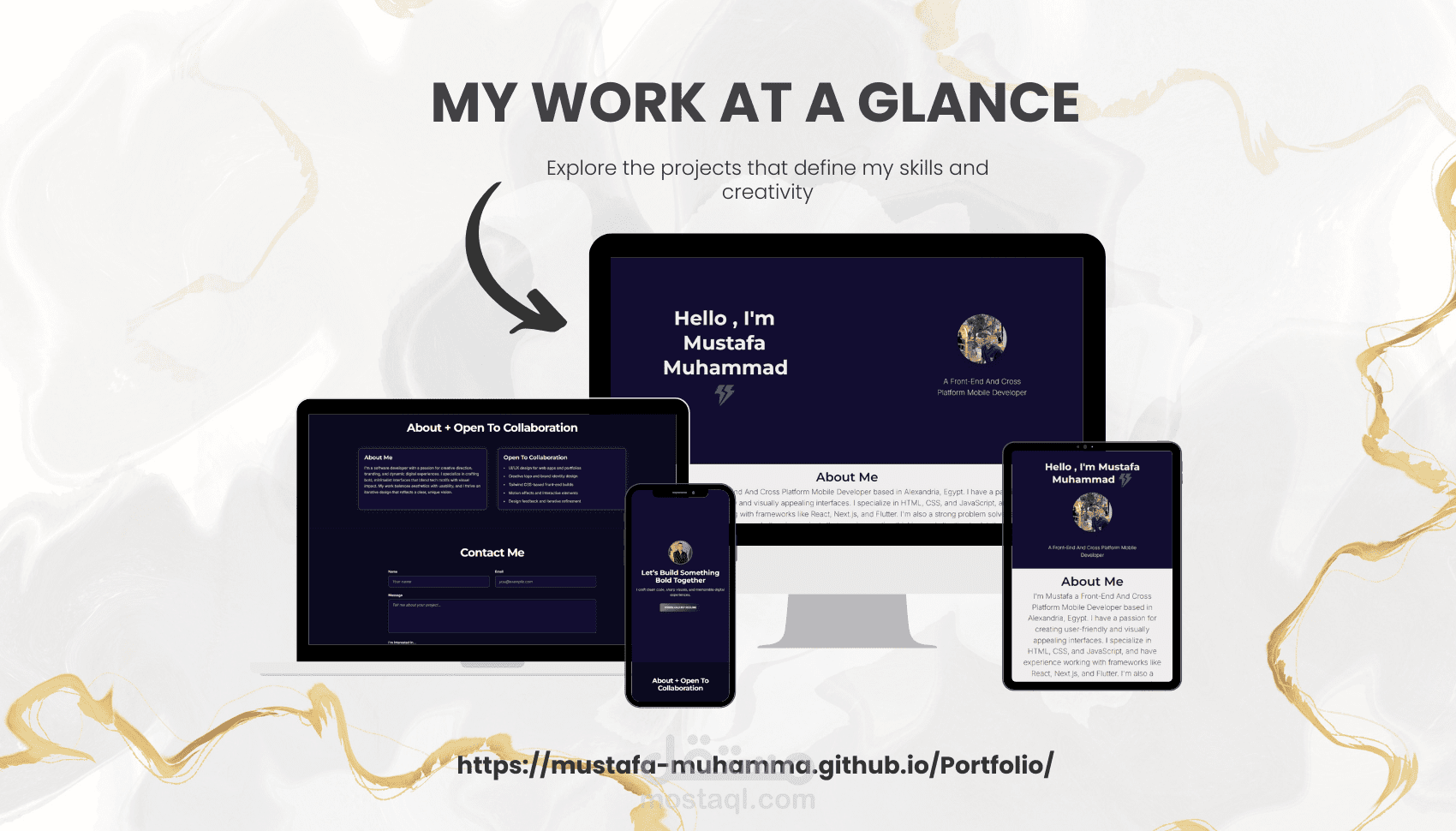 بورتفوليو أعمالي: من الفكرة إلى واجهة ويب متكاملة