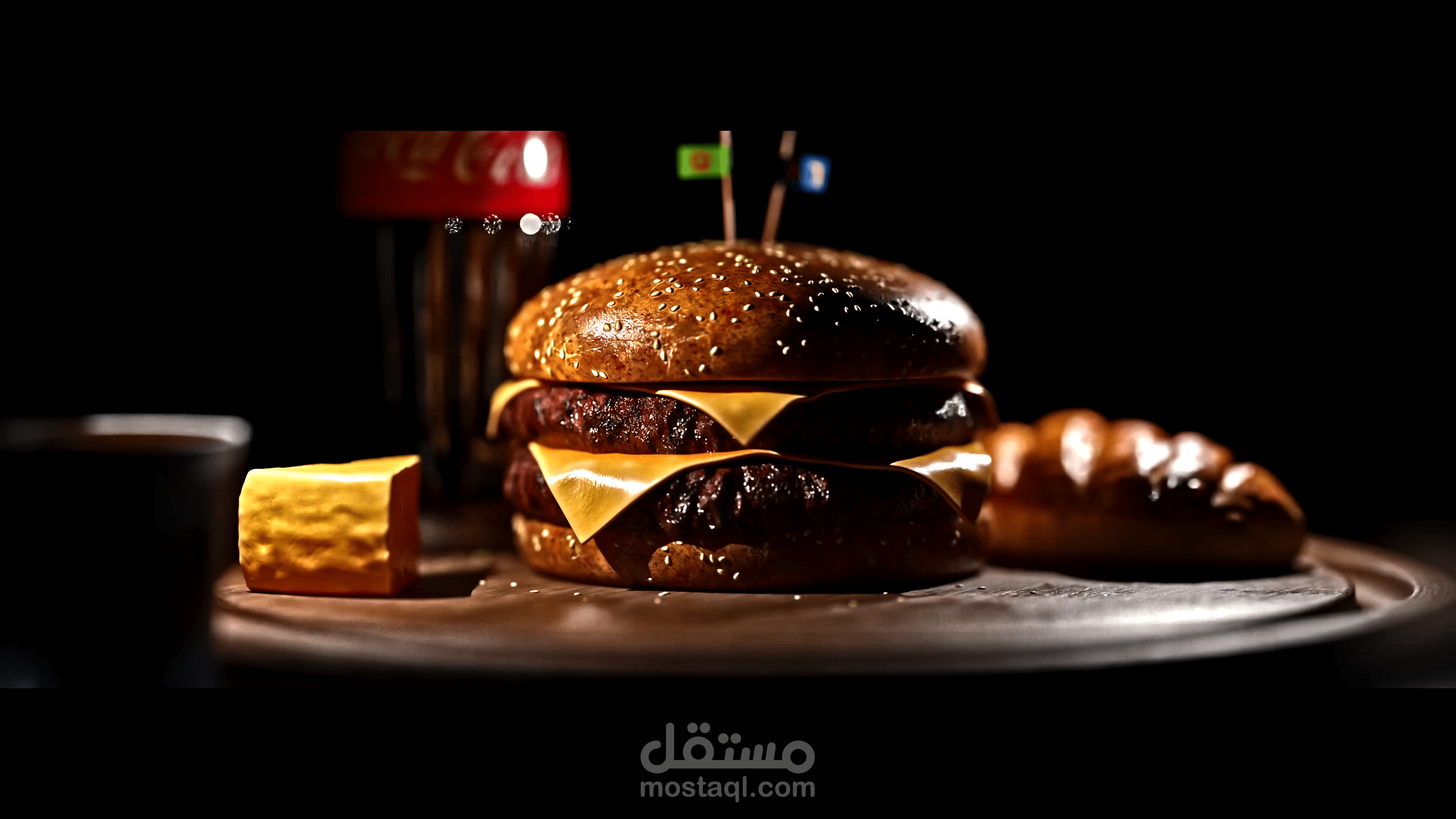 قصة برجر مشوي