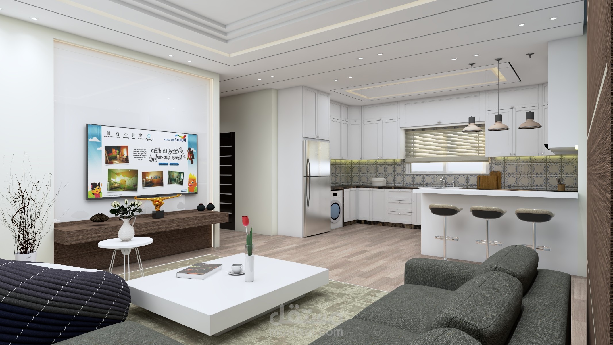 تصميم داخلي لشقة ..