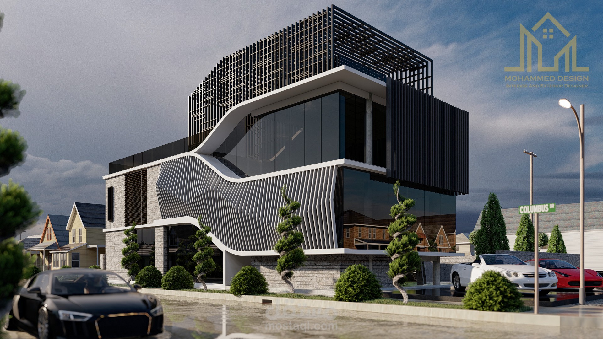 تصميم مبنى اداري ..