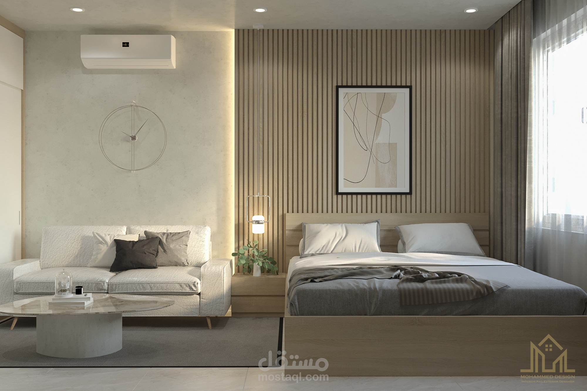 غرفة نوم فندقية ..