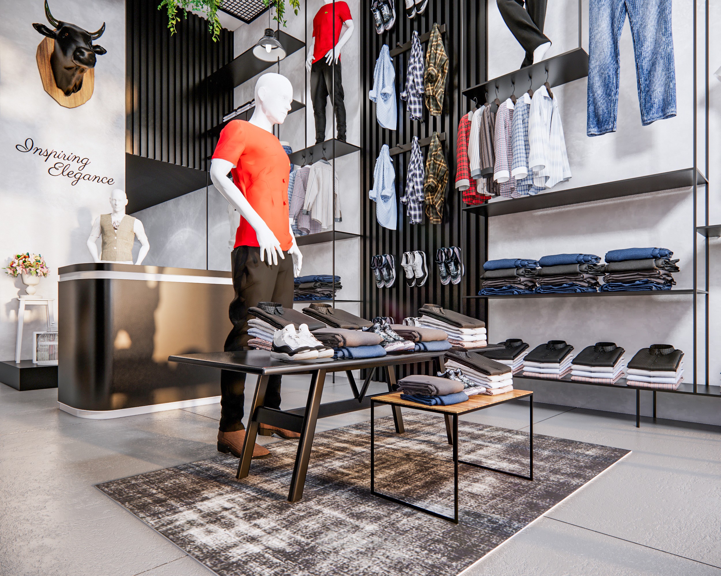 تصميم محل ملابس ..