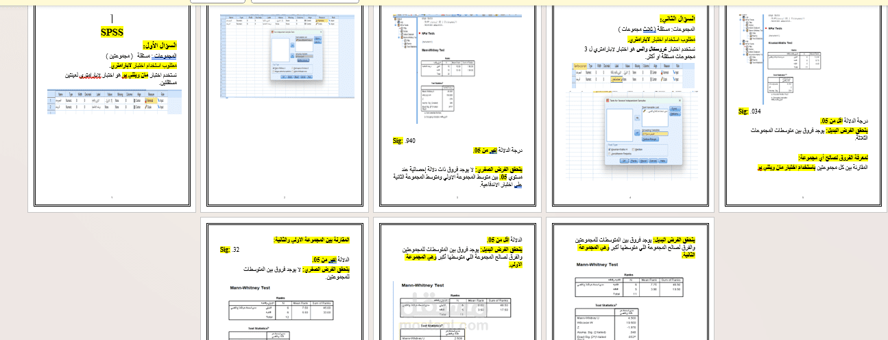 تحليل بيانات بحث نفسي باستخدام برنامج spss