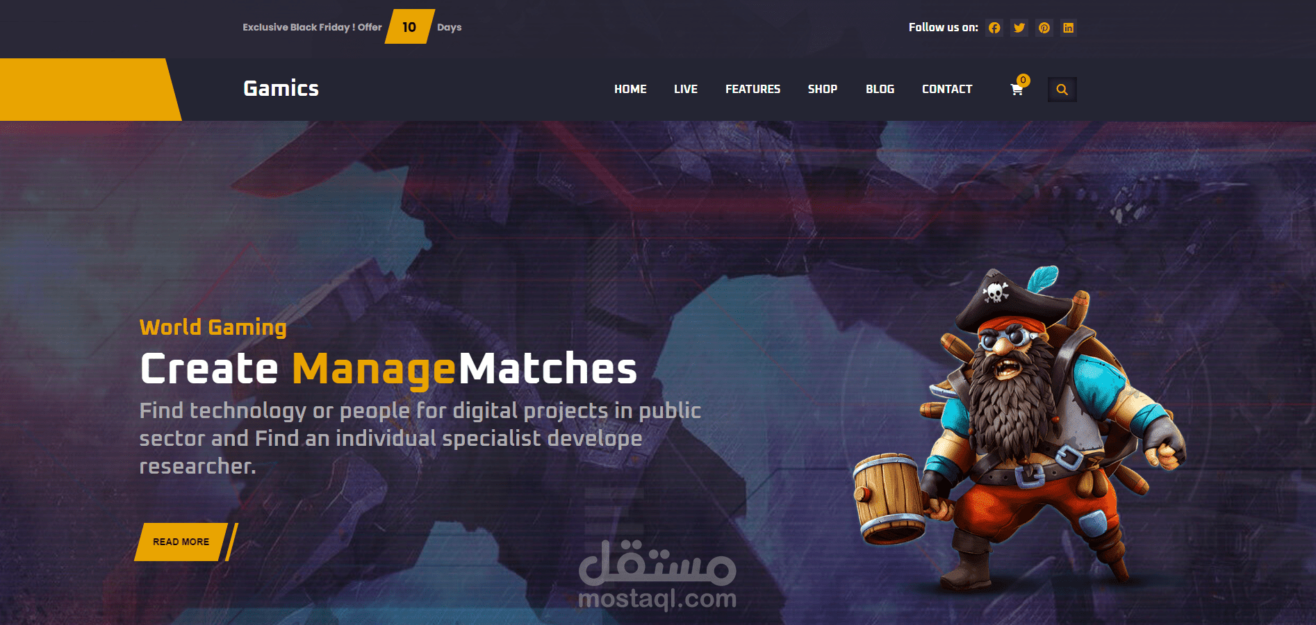 موقع ألعاب Html & Css