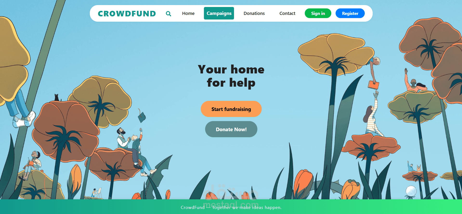 موقع تقديم تبرعات مشابه لـ GoFundme