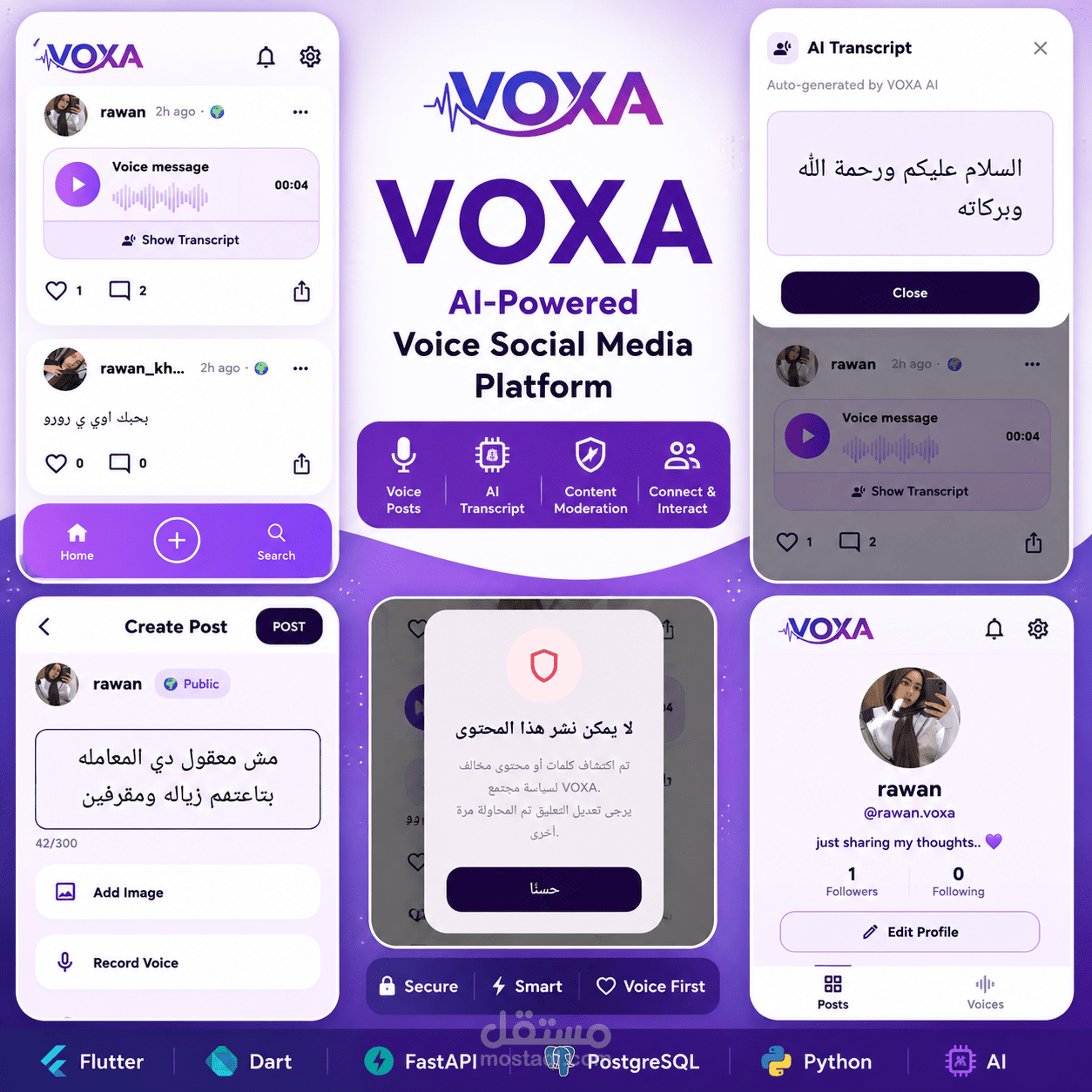 VOXA – AI-Powered Voice-First Social Media Platform