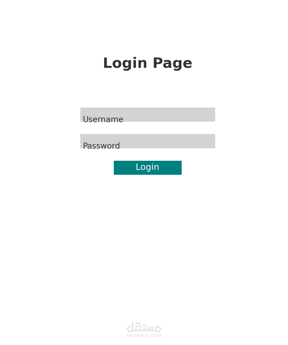 نموذج تصميم واجهة مستخدم (UI) لتسجيل الدخول، مناسب لأي تطبيق ويب أو موبايل – يمكن تطويره باستخدام HTML/CSS أو React لاحقًا.