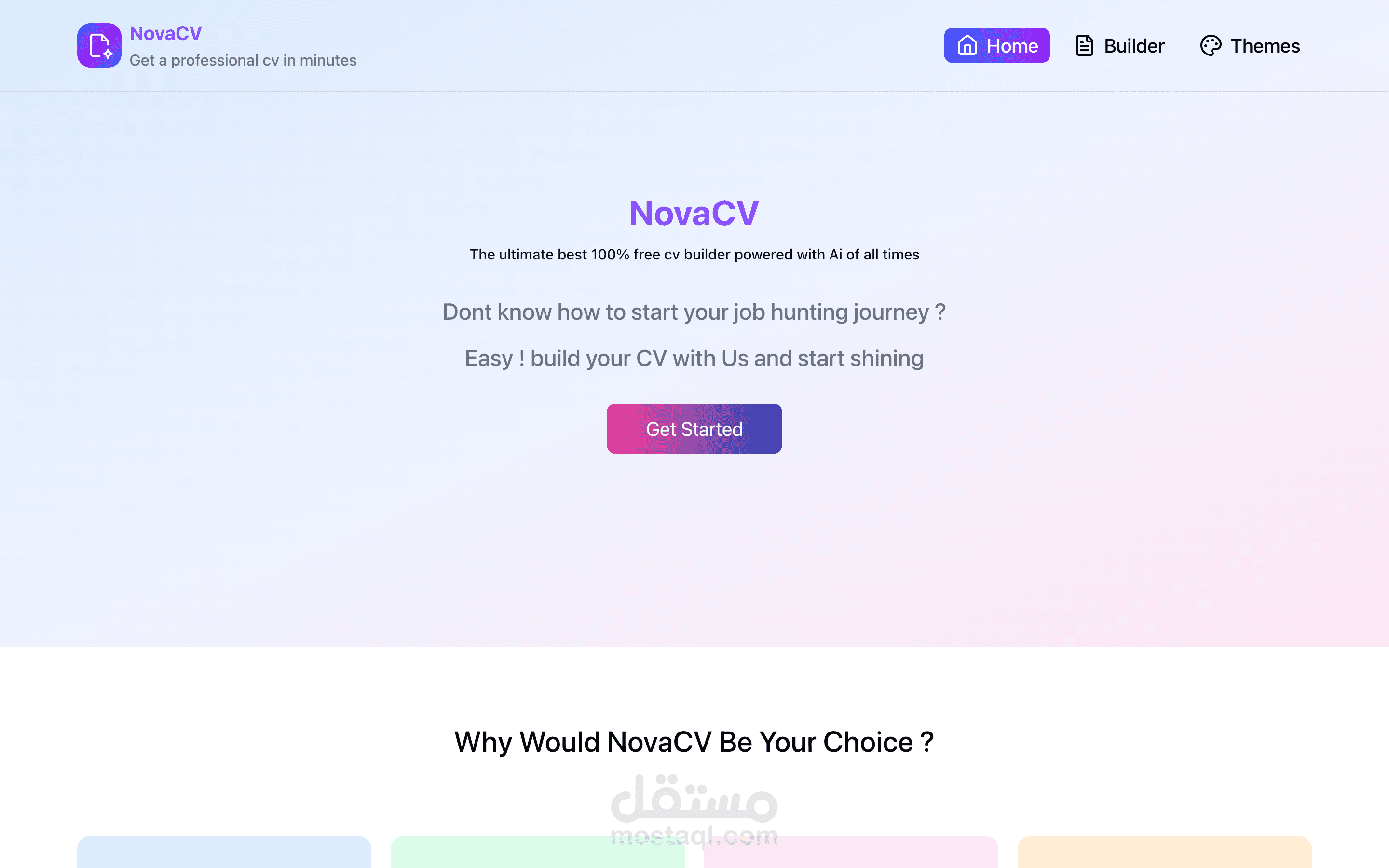 موقع إنشاء سيرة ذاتية احترافية ومتوافقة مع أنظمة التتبع (ATS) – NovaCV