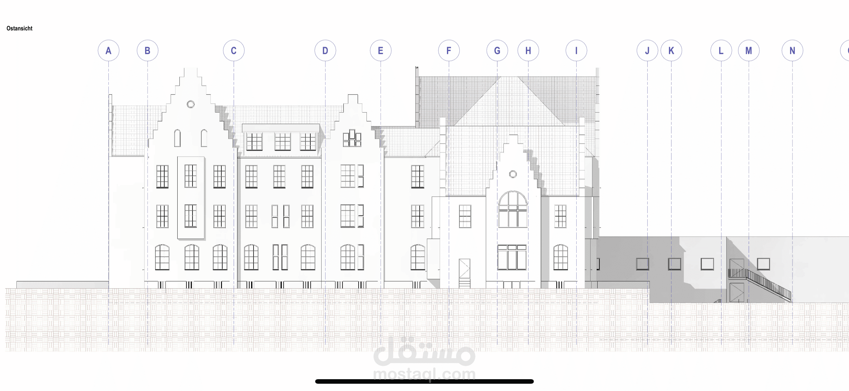 واجهة مشفى في المانيا باستخدام برنامج Revit