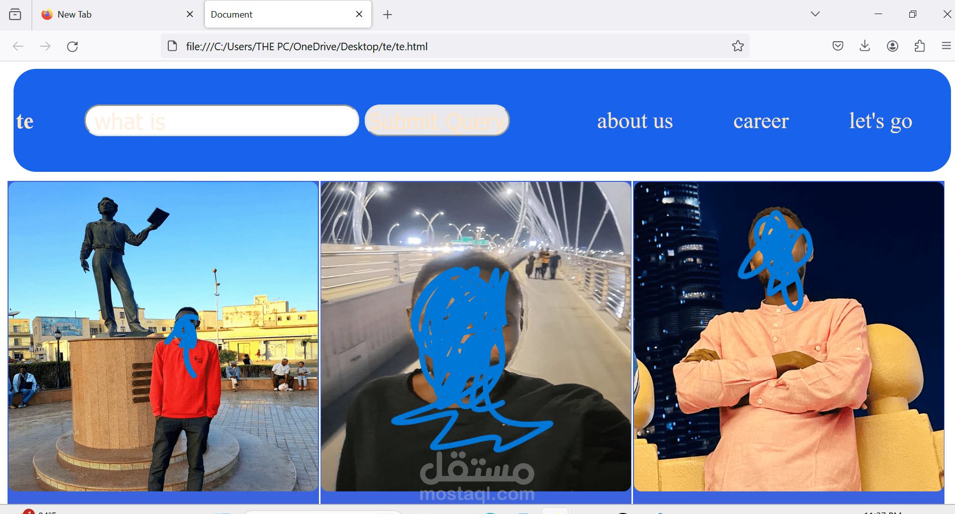 صفحة ويب تفاعلية