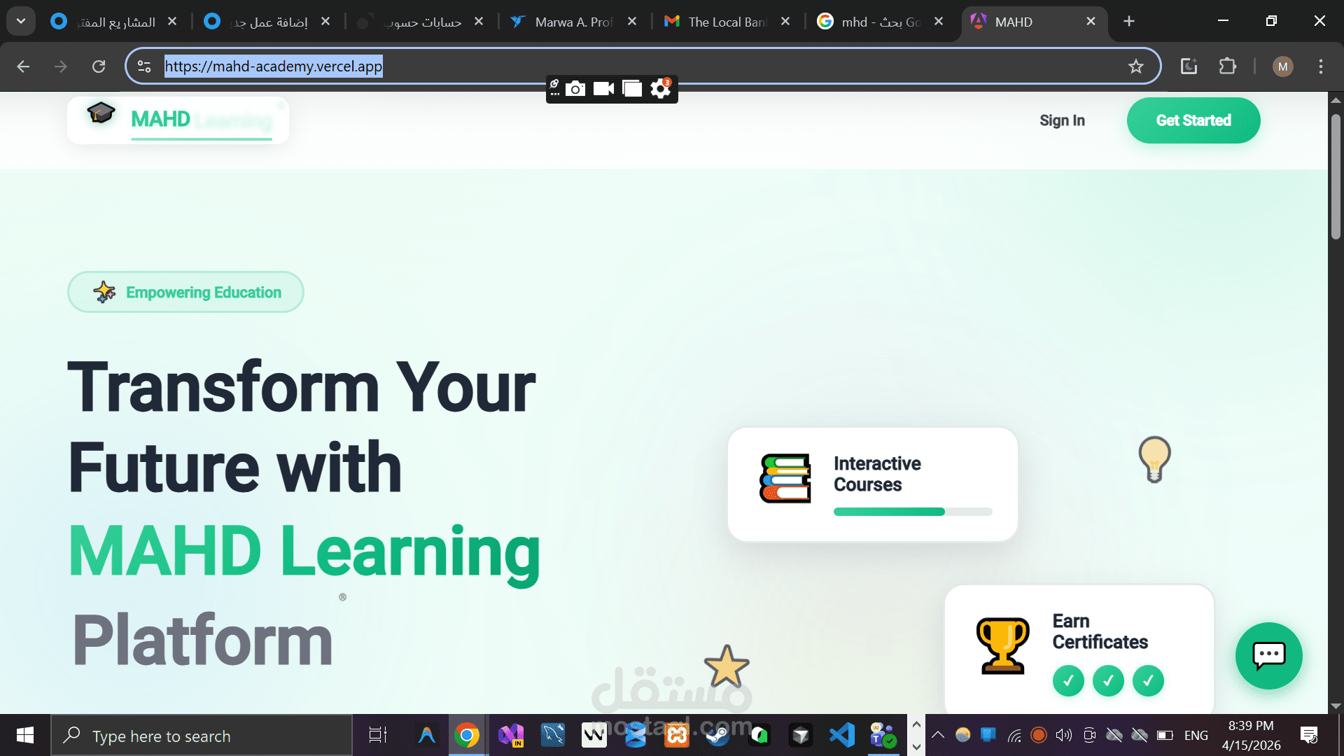 Advanced E-Learning Platform (LMS) | Angular & .NET