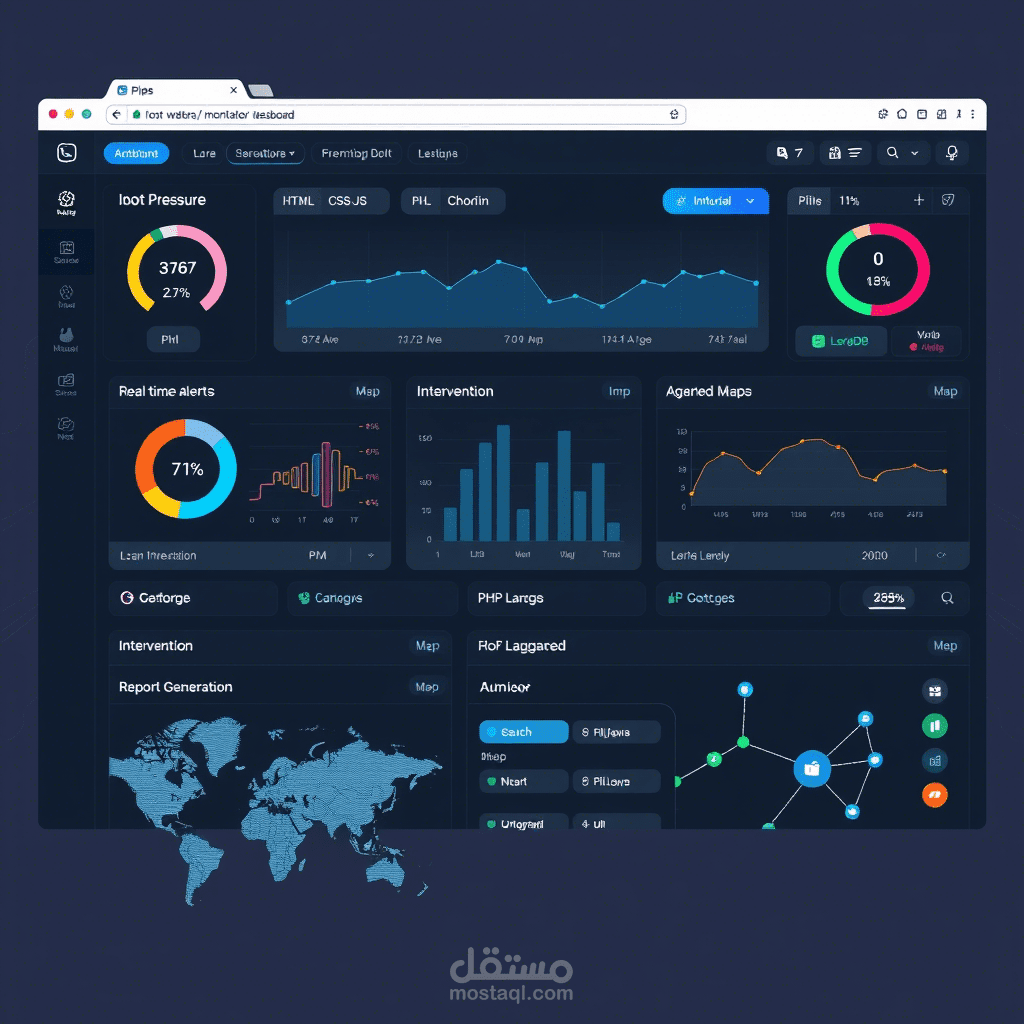 تطوير منصة ويب لمراقبة جودة المياه في الوقت الحقيقي باستخدام تقنيات إنترنت الأشياء (IoT)